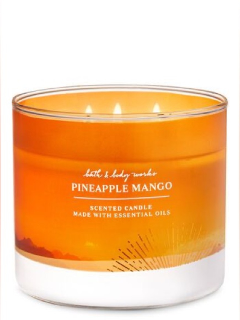 NEW 𝅺Bath & Body Works Pineapple Mango 3-wick Candle